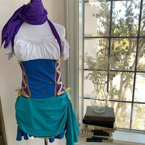 Gypsy Princess Esmeralda Halloween Costume Gold